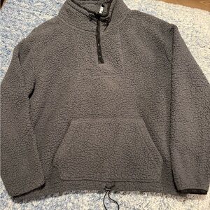 PINK Victoria's Secret Charcoal Sherpa Pullover